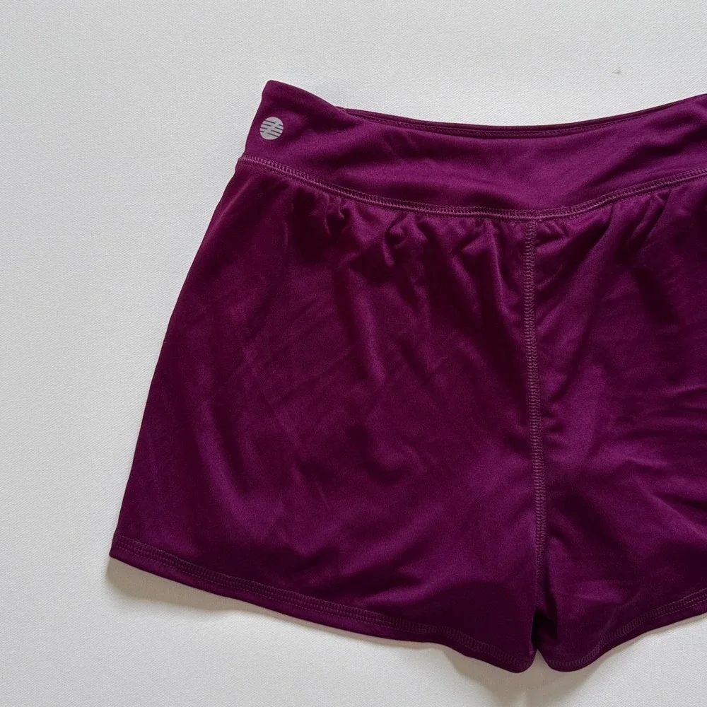 Z by Zella Girls Plum Purple Athletic Shorts Built-in Liner Size L 10/12 NWT